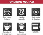 Expresso combiné cafetière MAGIMIX 11423 AUTO CHROME MAT
