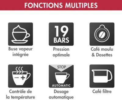 Expresso combiné cafetière MAGIMIX 11423 AUTO CHROME MAT