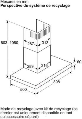 Hotte décorative murale NEFF D95BCC2L0