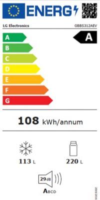 Réfrigérateur combiné LG GBBS312AEV