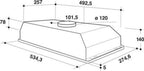 Hotte encastrable WHIRLPOOL WCT64FLSX