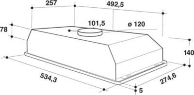 Hotte encastrable WHIRLPOOL WCT64FLSX