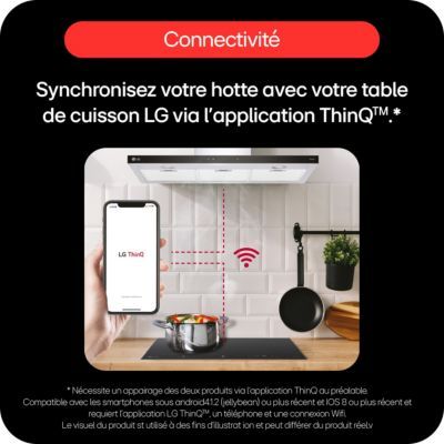 Hotte décorative murale LG HCEZ2426S ThinQ