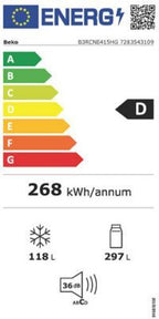 Réfrigérateur combiné BEKO B3RCNE415HG