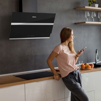 Hotte décorative murale inclinée CIARRA 736NBK60