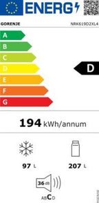 Réfrigérateur combiné GORENJE NRK619D2XL4