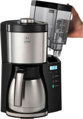 Cafetière filtre MELITTA look v therm timer noir acier brossé