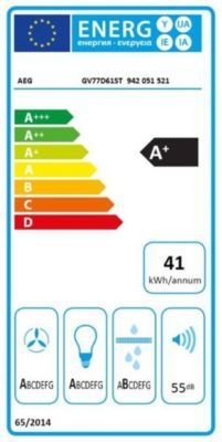 Hotte décorative murale AEG GV77D61ST