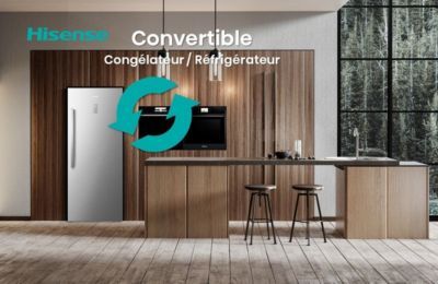 Congélateur armoire HISENSE FT500N4AIE réversible en réfrigérateur