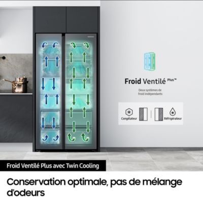 Réfrigérateur Américain SAMSUNG RS90F66BEFEF Bespoke AI Family
