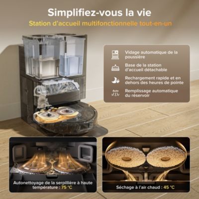 Robot Aspirateur Laveur ROBOROCK Qrevo S ProX Black