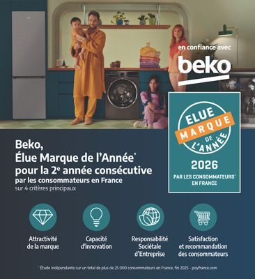 Congélateur armoire BEKO RFNE448E55W