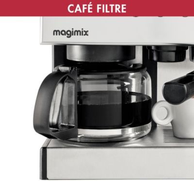 Expresso combiné cafetière MAGIMIX 11423 AUTO CHROME MAT