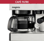 Expresso combiné cafetière MAGIMIX 11423 AUTO CHROME MAT