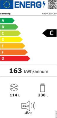 Réfrigérateur combiné SAMSUNG RB34C605CS9