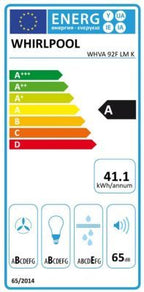 Hotte décorative murale inclinée WHIRLPOOL WHVA92FLMK
