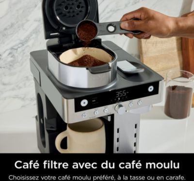 Cafetière filtre et capsules NINJA avec mousseur intégré CFN803EU