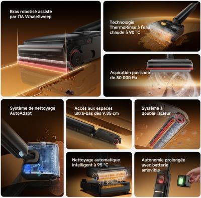 Aspirateur laveur DREAME T16 Pro Heat R