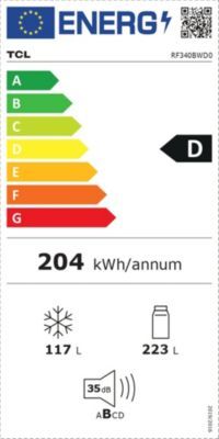 Réfrigérateur combiné TCL RF340BWD0
