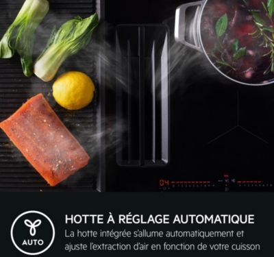 Plaque induction aspirante AEG TH74CB03FZ SaphirMatt® résistante aux rayures