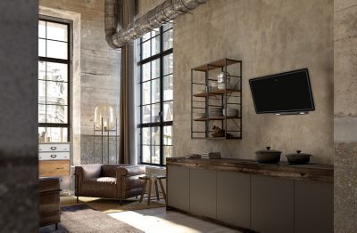 Hotte décorative murale inclinée FRANKE SMART FPJ 915 V BK/DG